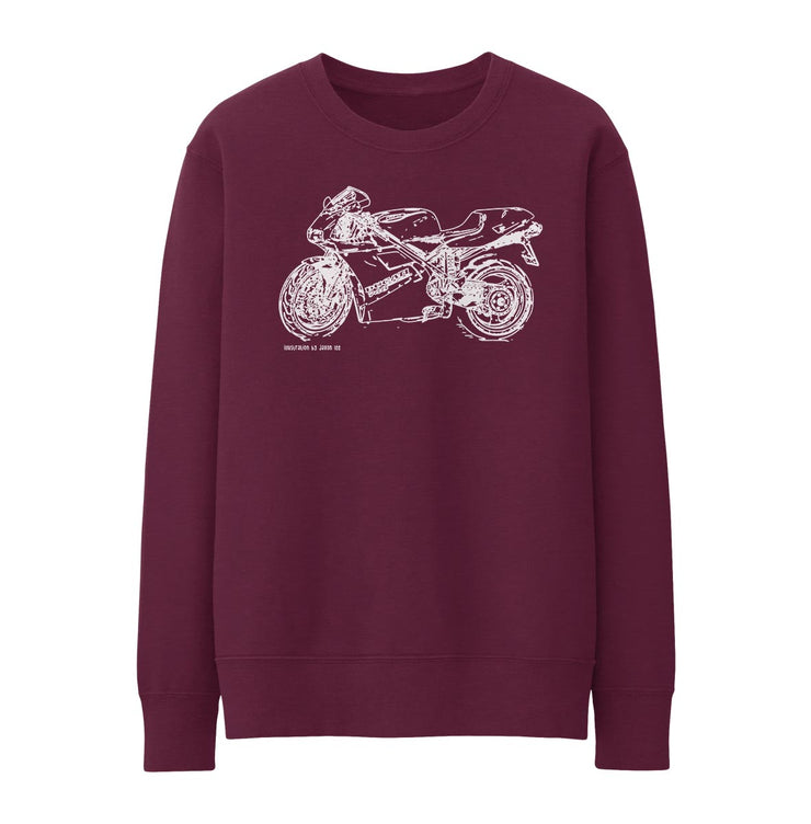 JL Illustration For A Ducati 748 Motorbike Fan Jumper