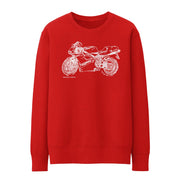 JL Illustration For A Ducati 748 Motorbike Fan Jumper