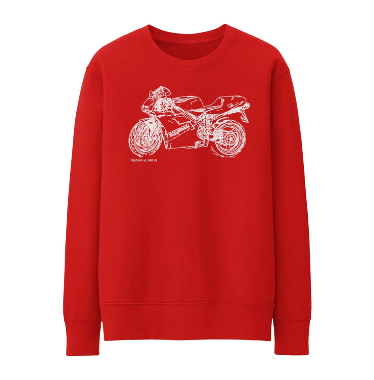 JL Illustration For A Ducati 748 Motorbike Fan Jumper