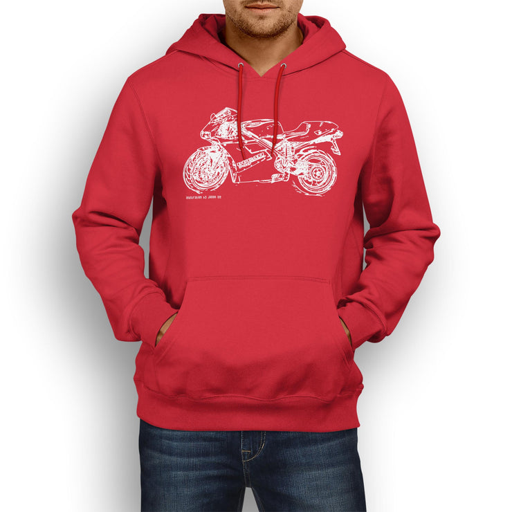 JL Illustration For A Ducati 748 Motorbike Fan Hoodie