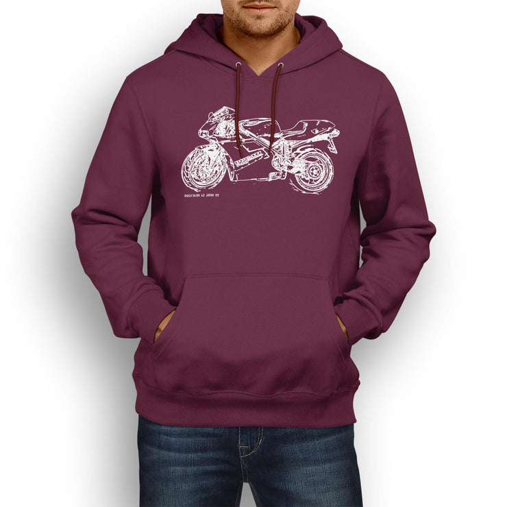 JL Illustration For A Ducati 748 Motorbike Fan Hoodie