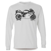 JL Illustration For A Ducati 749R Motorbike Fan LS-Tshirt