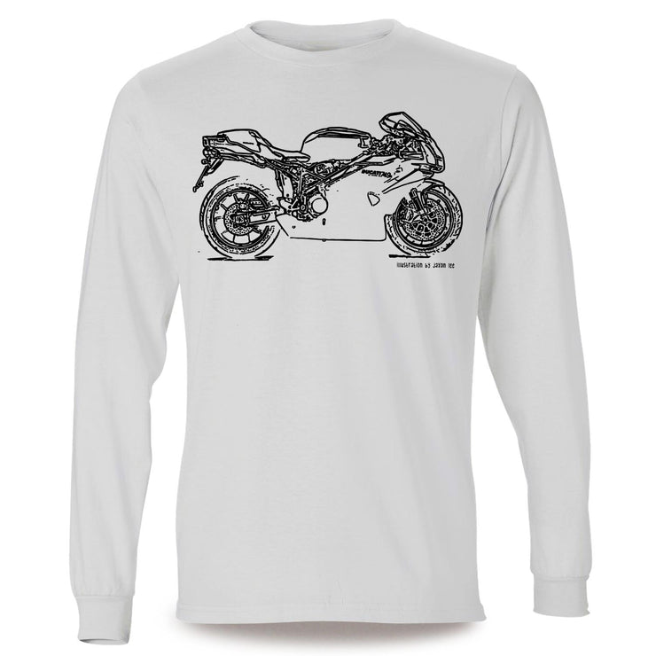 JL Illustration For A Ducati 749R Motorbike Fan LS-Tshirt