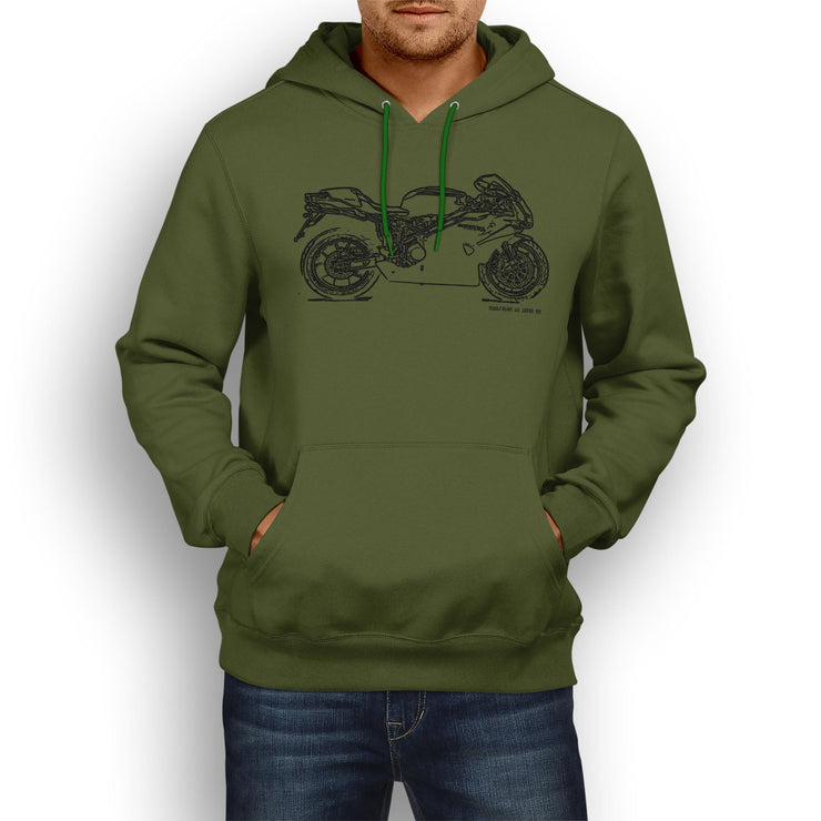 JL Illustration For A Ducati 749R Motorbike Fan Hoodie