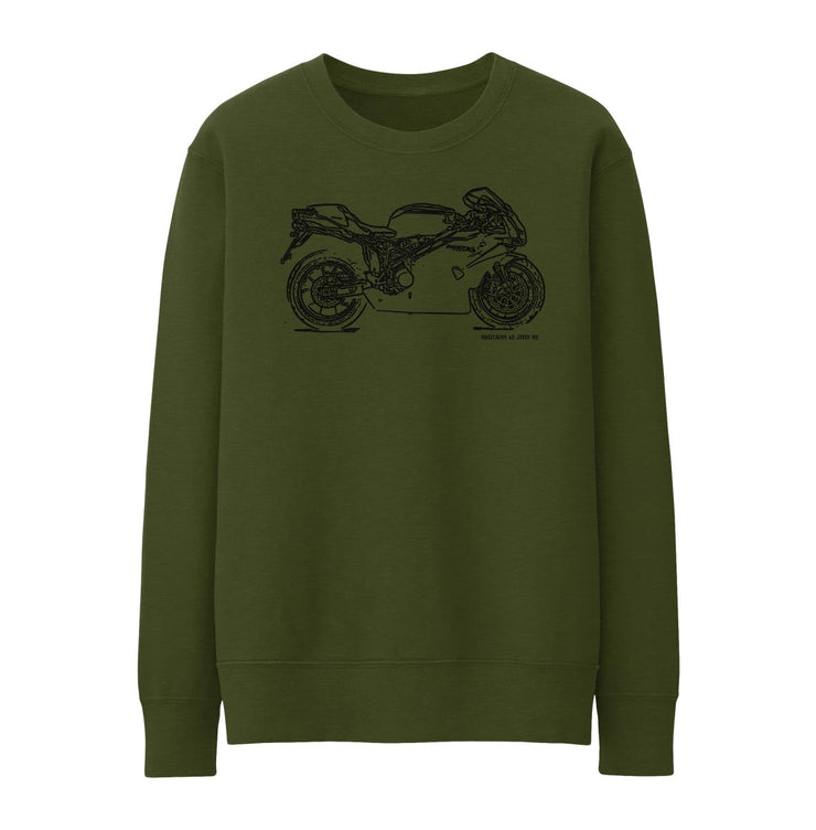 JL Illustration For A Ducati 749R Motorbike Fan Jumper
