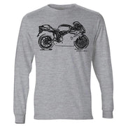JL Illustration For A Ducati 749R Motorbike Fan LS-Tshirt