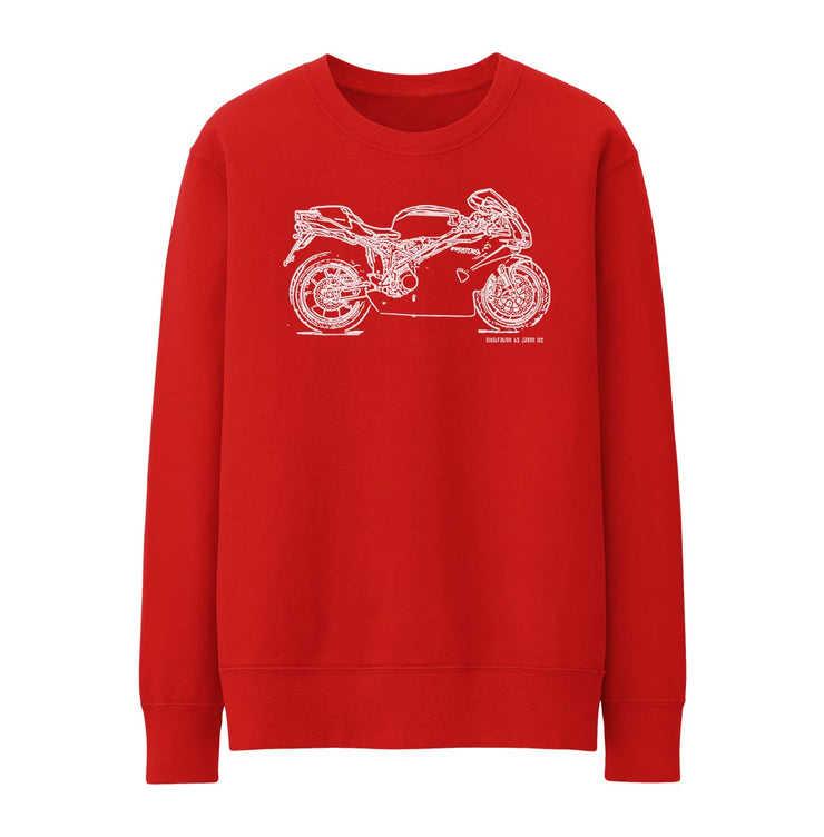 JL Illustration For A Ducati 749R Motorbike Fan Jumper