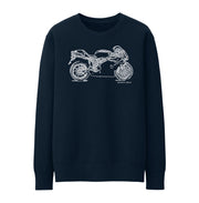 JL Illustration For A Ducati 749R Motorbike Fan Jumper