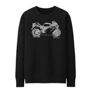 JL Illustration For A Ducati 749R Motorbike Fan Jumper