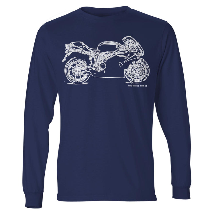 JL Illustration For A Ducati 749R Motorbike Fan LS-Tshirt