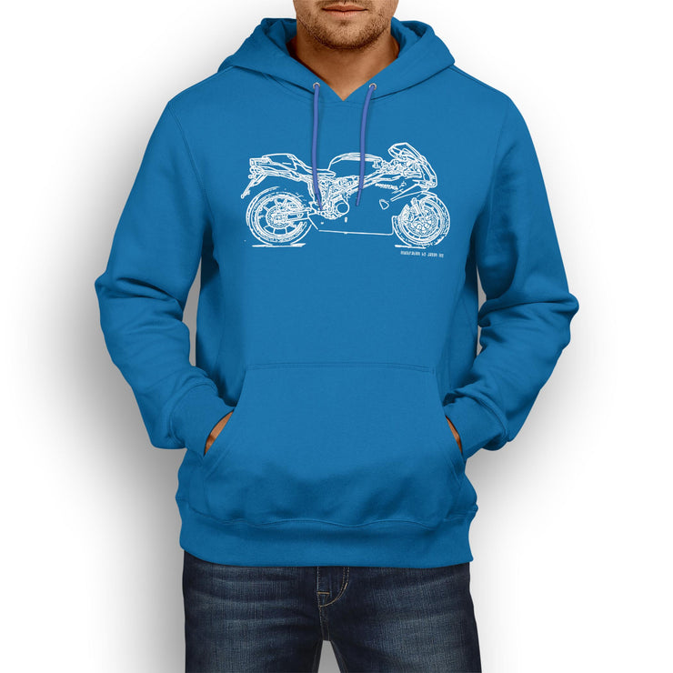 JL Illustration For A Ducati 749R Motorbike Fan Hoodie