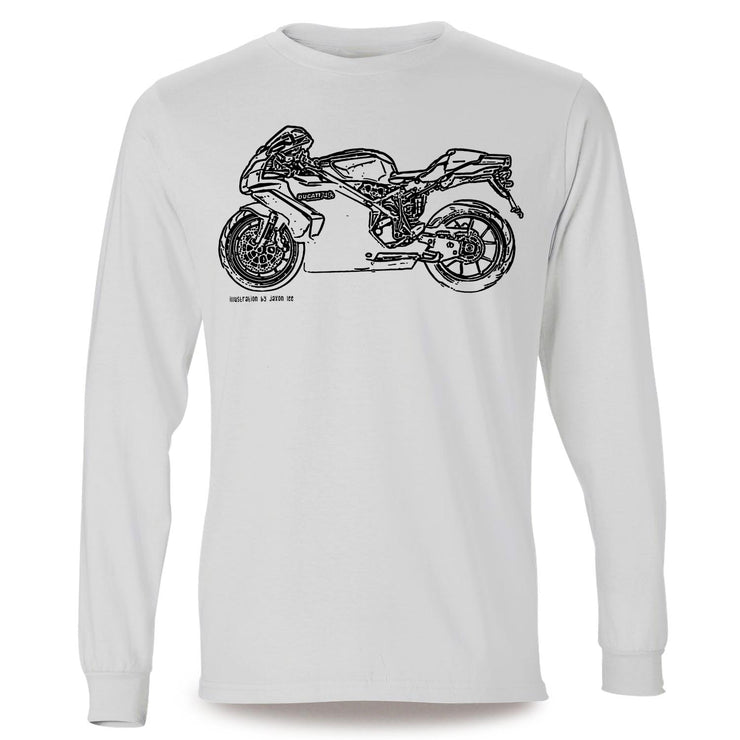 JL Illustration For A Ducati 749S Motorbike Fan LS-Tshirt