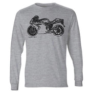 JL Illustration For A Ducati 749S Motorbike Fan LS-Tshirt