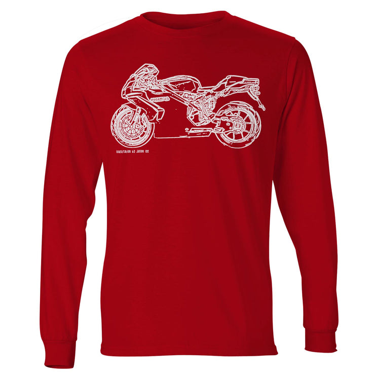 JL Illustration For A Ducati 749S Motorbike Fan LS-Tshirt