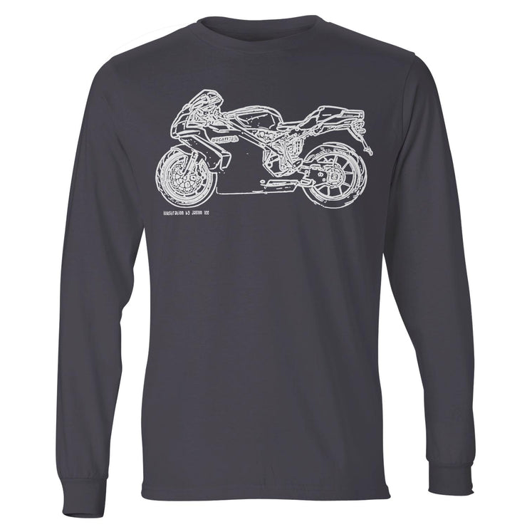 JL Illustration For A Ducati 749S Motorbike Fan LS-Tshirt