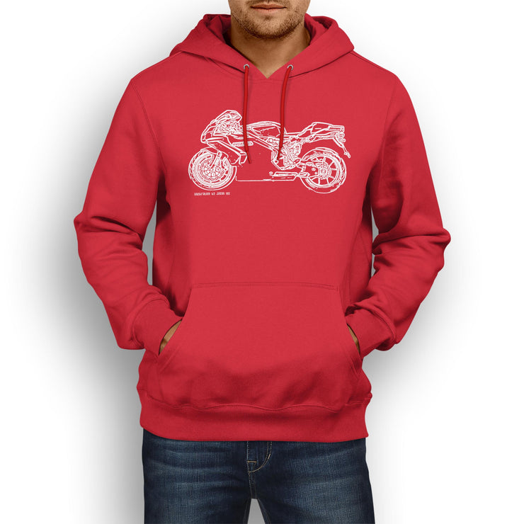 JL Illustration For A Ducati 749S Motorbike Fan Hoodie