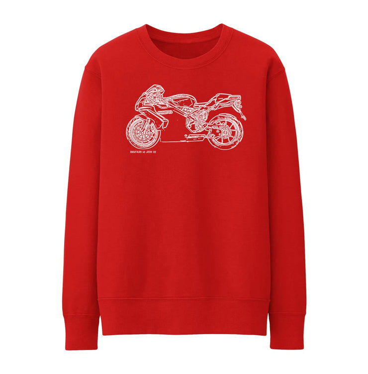 JL Illustration For A Ducati 749S Motorbike Fan Jumper