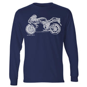 JL Illustration For A Ducati 749S Motorbike Fan LS-Tshirt