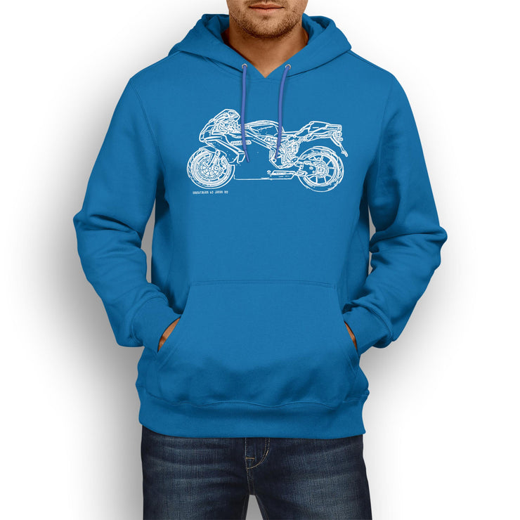 JL Illustration For A Ducati 749S Motorbike Fan Hoodie
