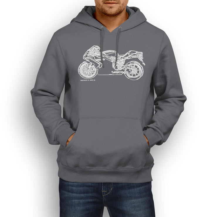 JL Illustration For A Ducati 749S Motorbike Fan Hoodie