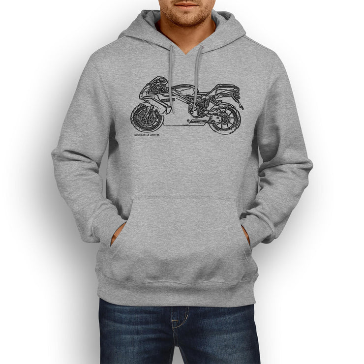 JL Illustration For A Ducati 749 Motorbike Fan Hoodie