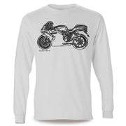 JL Illustration For A Ducati 749 Motorbike Fan LS-Tshirt