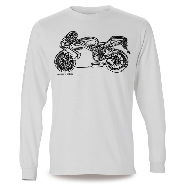 JL Illustration For A Ducati 749 Motorbike Fan LS-Tshirt