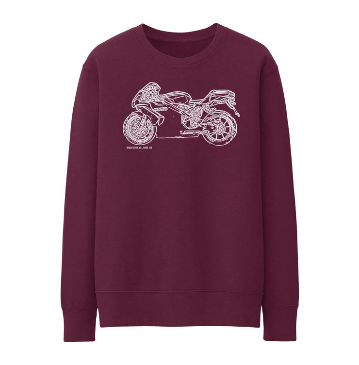 JL Illustration For A Ducati 749 Motorbike Fan Jumper