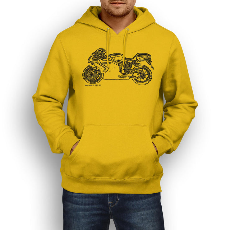 JL Illustration For A Ducati 749 Motorbike Fan Hoodie