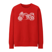 JL Illustration For A Ducati 749 Motorbike Fan Jumper