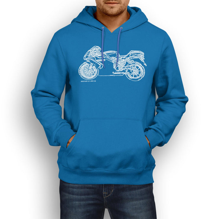 JL Illustration For A Ducati 749 Motorbike Fan Hoodie