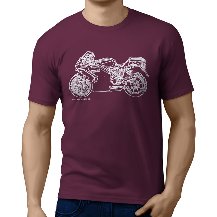JL Illustration For A Ducati 749 Motorbike Fan T-shirt