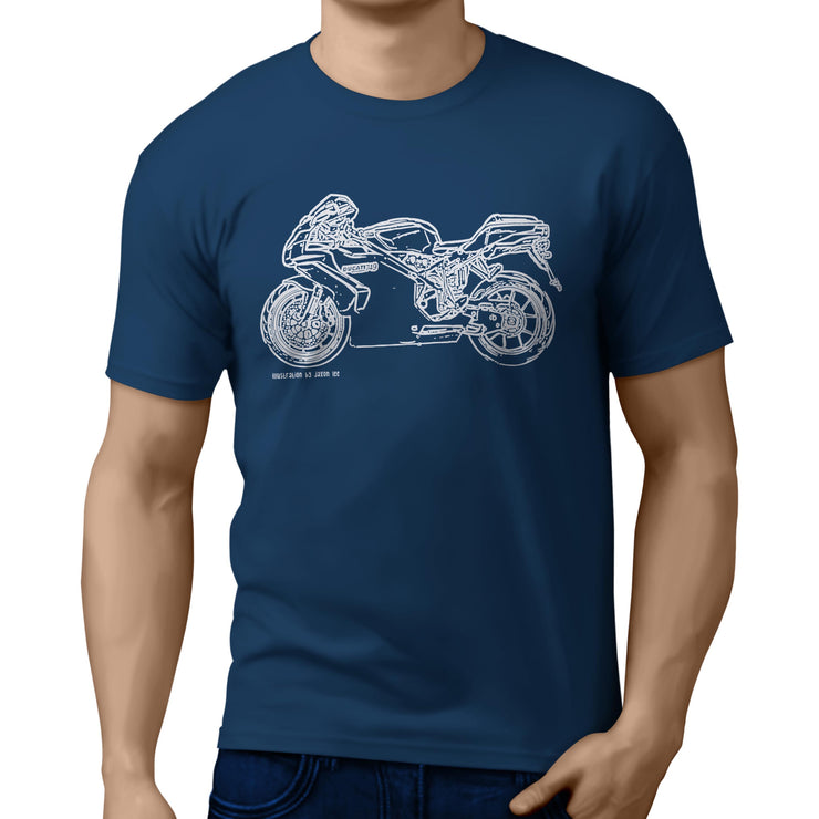 JL Illustration For A Ducati 749 Motorbike Fan T-shirt