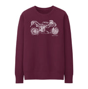 JL Illustration For A Ducati 848 EVO Motorbike Fan Jumper