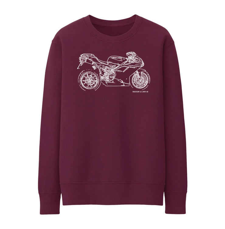 JL Illustration For A Ducati 848 EVO Motorbike Fan Jumper