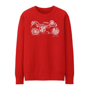 JL Illustration For A Ducati 848 EVO Motorbike Fan Jumper