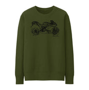 JL Illustration For A Ducati 848 EVO Corse SE Motorbike Fan Jumper