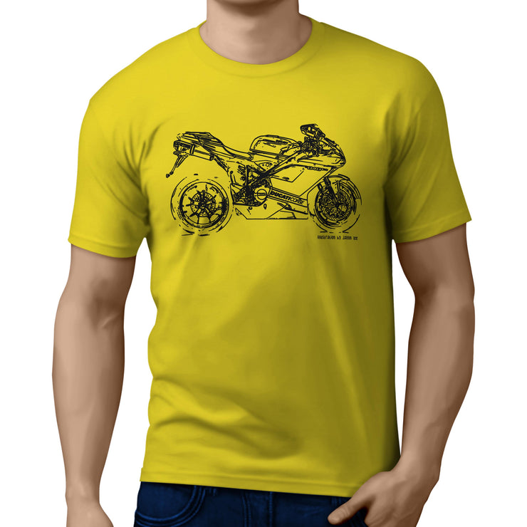 JL Illustration For A Ducati 848 EVO Corse SE Motorbike Fan T-shirt