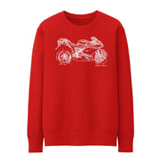 JL Illustration For A Ducati 848 EVO Corse SE Motorbike Fan Jumper