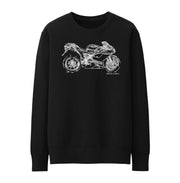 JL Illustration For A Ducati 848 EVO Corse SE Motorbike Fan Jumper