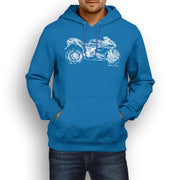 JL Illustration For A Ducati 848 EVO Corse SE Motorbike Fan Hoodie