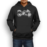 JL Illustration For A Ducati 848 EVO Corse SE Motorbike Fan Hoodie
