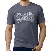 JL Illustration For A Ducati 848 EVO Corse SE Motorbike Fan T-shirt