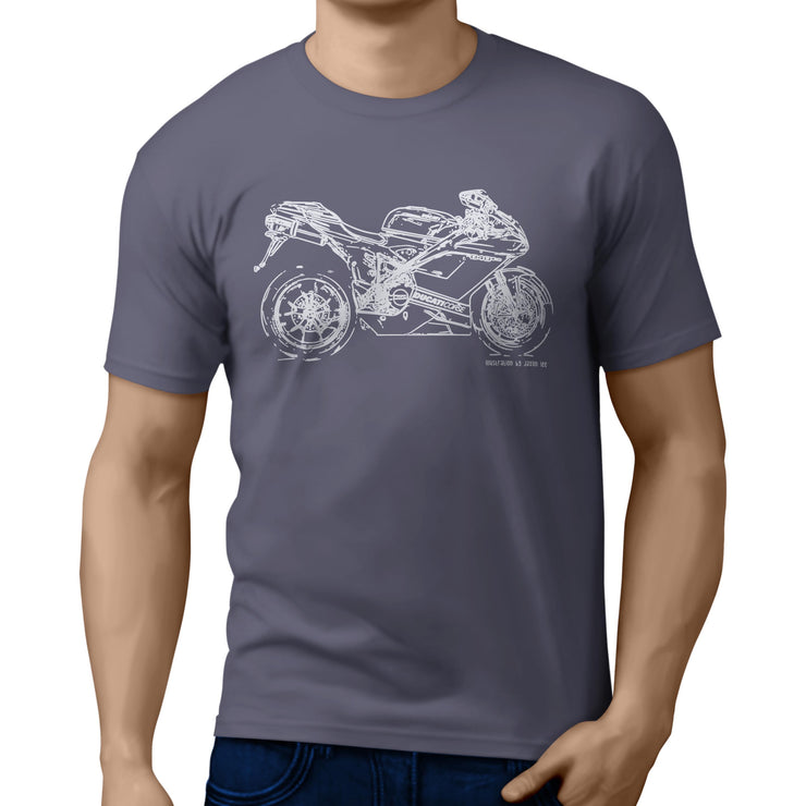 JL Illustration For A Ducati 848 EVO Corse SE Motorbike Fan T-shirt