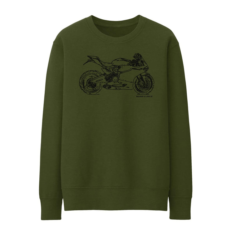 JL Illustration For A Ducati 899 Panigale Motorbike Fan Jumper