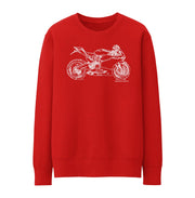 JL Illustration For A Ducati 899 Panigale Motorbike Fan Jumper