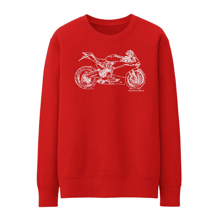 JL Illustration For A Ducati 899 Panigale Motorbike Fan Jumper