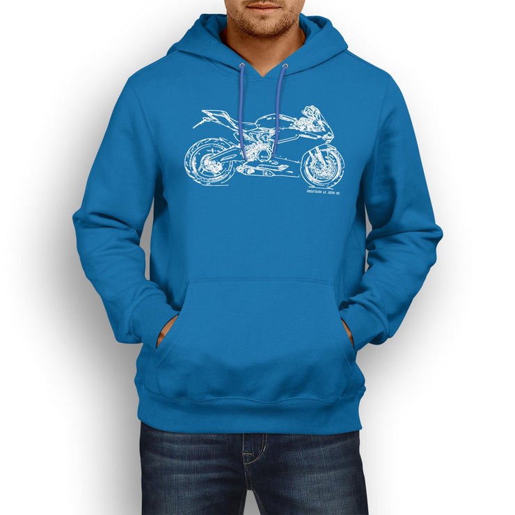 JL Illustration For A Ducati 899 Panigale Motorbike Fan Hoodie