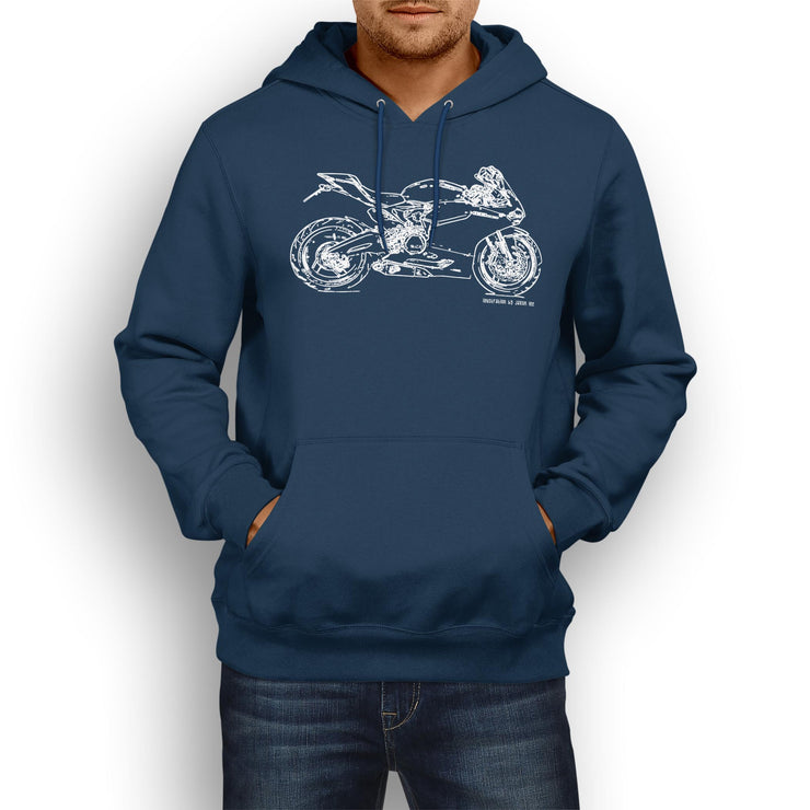 JL Illustration For A Ducati 899 Panigale Motorbike Fan Hoodie