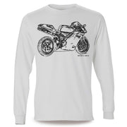 JL Illustration For A Ducati 996R Motorbike Fan LS-Tshirt